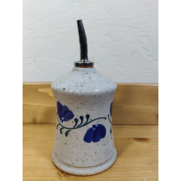 Vtg Great Bay Pottery USA Handmade Ceramic Oil 6" Bottle Never Used! - Picture 3 of 8